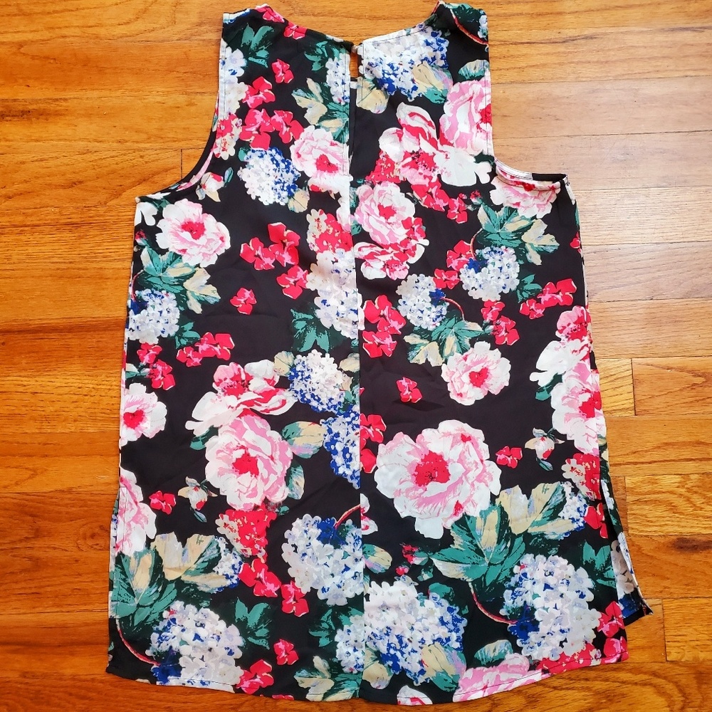 Who What Wear floral sleeveless blouse size XS - Picture 4 of 6
